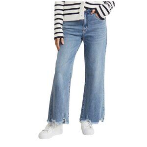 NEW STS Blue Sabrina High Waist Wide Leg Raw Hem Jeans Sz 26